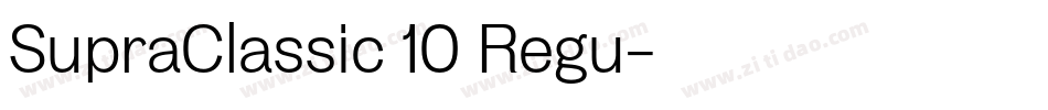 SupraClassic 10 Regu字体转换